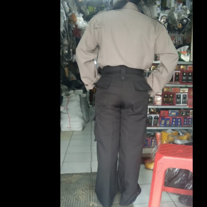 Termurah Seragam Satpam Setelan PDL Security Cokelat 2021 Baru PDL Satpam Drill di Shopee