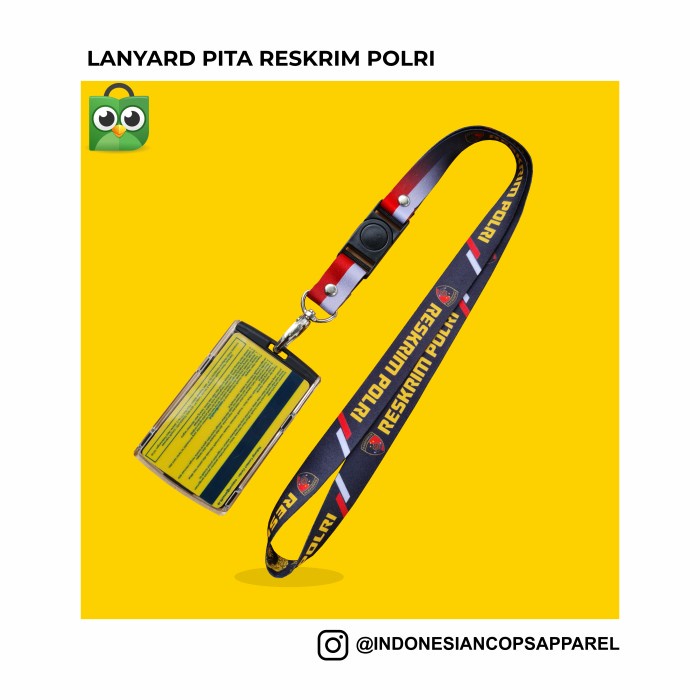 

Sale!!! Lanyard Pita Reskrim Polri (Kalung Id Card) Berkualitas
