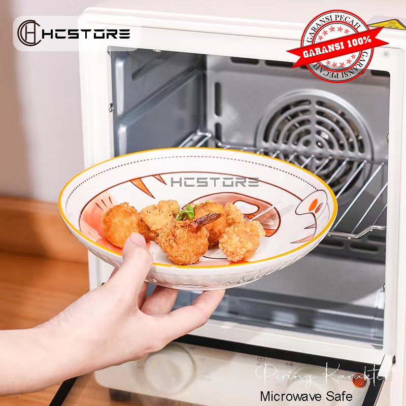 PIRING KERAMIK 8 INCH KARAKTER MOTIF SERIES PLATE CANTIK BISA UNTUK MICROWAVE DAN OVEN-5