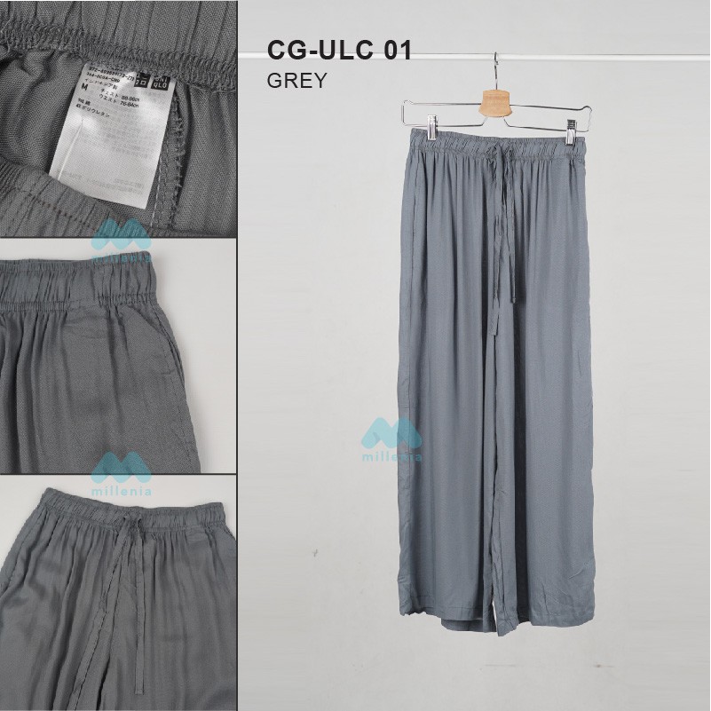 Kulot Wanita - Drape Kulot Wide Pants Relaco [CG-ULC 01]-CG-ULC 01 GREY