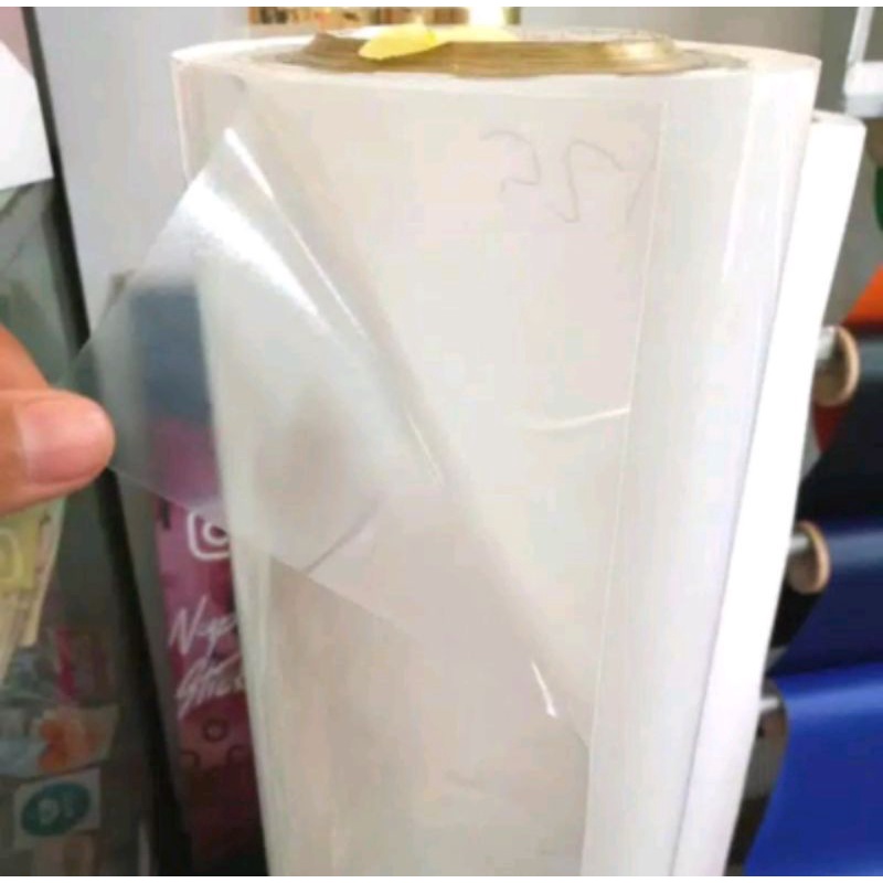 scotlite motor putih transparan bening glossy maxdecal