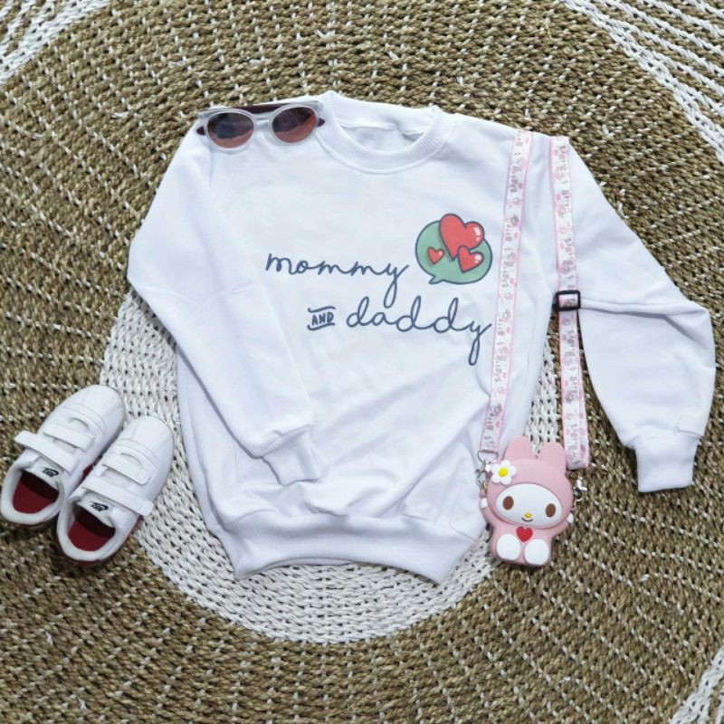 SWEATER ANAK PEREMPUAN LOVE MOMMY&amp;DADDY - SWEATER ANAK LEMBUT TERLARIS