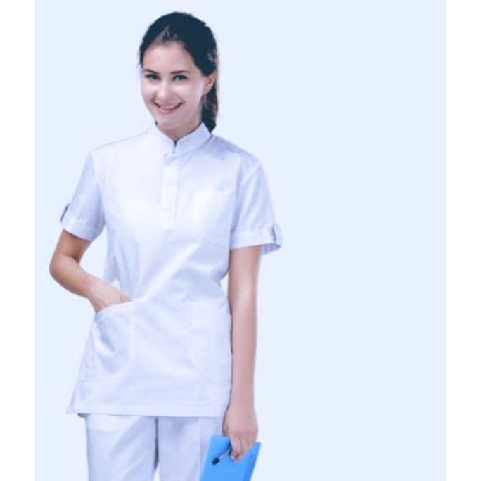 Baju Seragam Putih Lengan Pendek Baju Seragam Perawat Baju Seragam Bidan Dokter