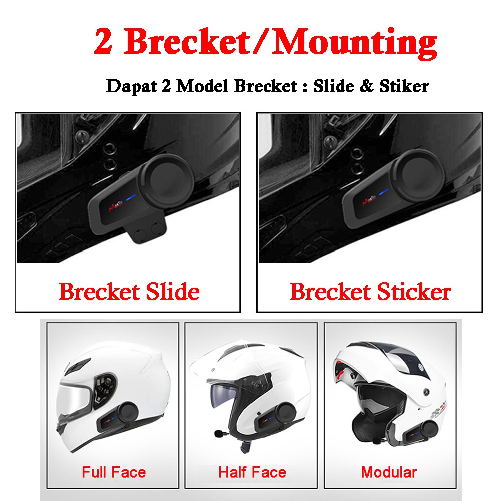 Intercom Bluetooth Helm Maxto M2-6