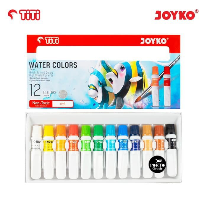 

Cat Air Joyko 12 watercolours TITI 12 warna
