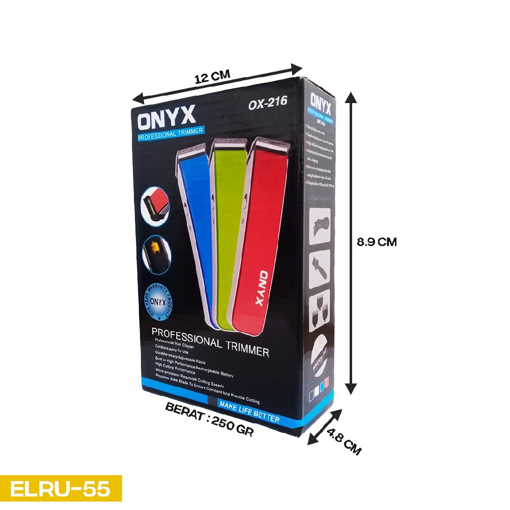 Alat cukur rambut kumis jenggot Elektrik ONYX OX-216