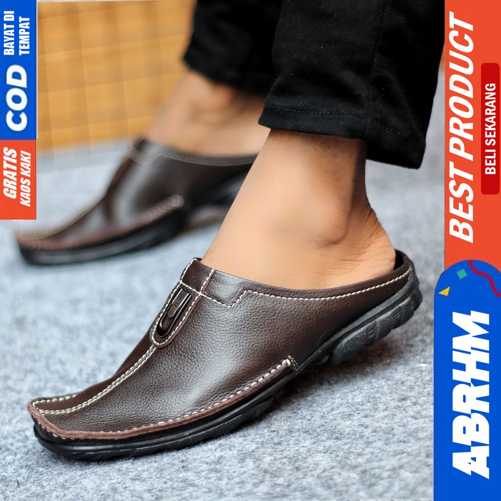 Sepatu Sandal Casual Sneakers Kulit Asli Bustong Tutong Pria CLAHS ABHRM