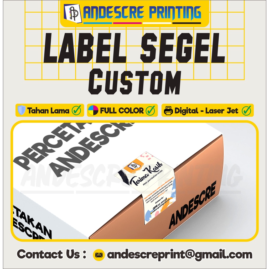 

Cetak Sticker Segel Box Makanan / Botol / Toples Full Color