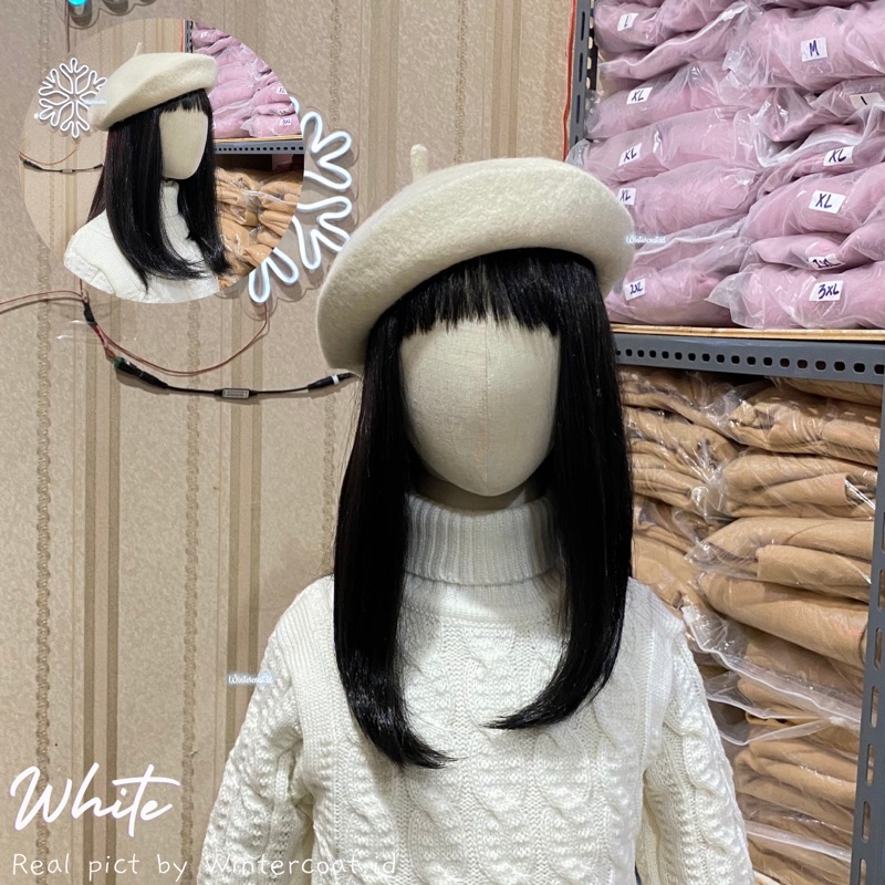 Beret hat pumpkin kids import topi kupluk anak cewek cowok perempuan korean style fashion winter musim dingin