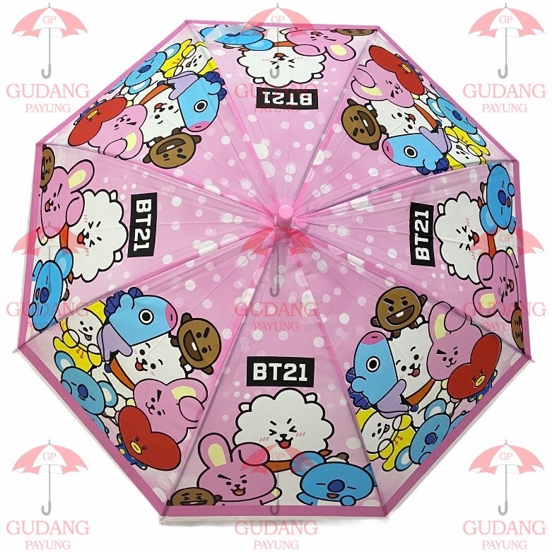 Payung Anak Karakter PVC Motif BTS