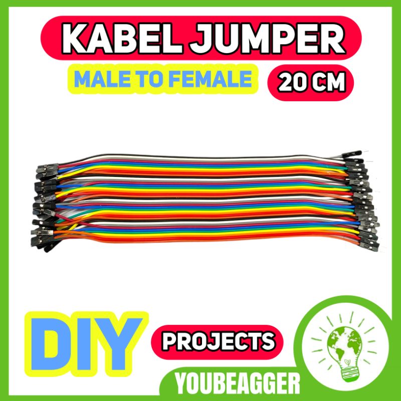 Kabel Jumper Male to Female 20cm