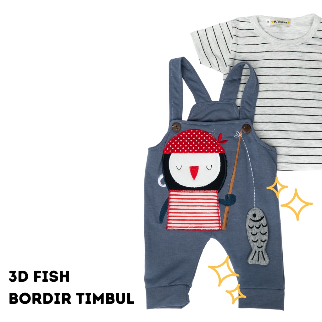 renkidswear baju kodok SNI anak laki laki baju pergi baby balita penguin overall