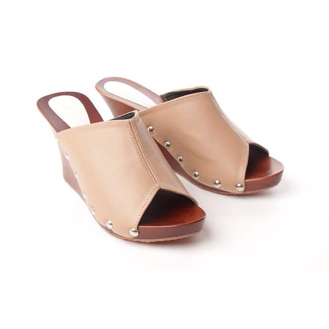 Arunni/Sandal wanita/ sandal wedges kayu