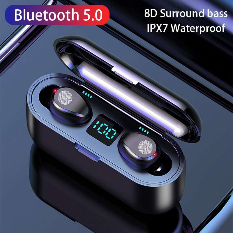 Headset F9 True Wireless Earbuds Bluetooth