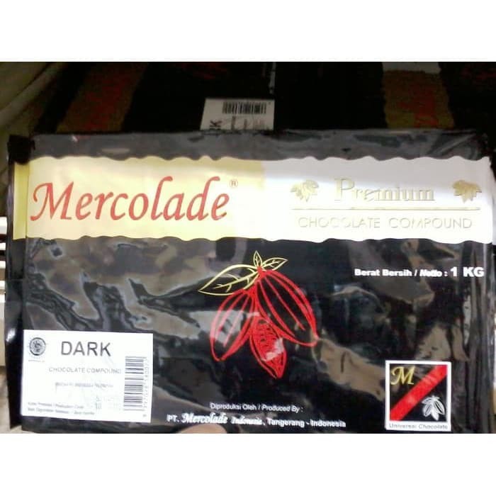 

Mercolade dark premium dcc 500 gr potongan / dark cooking chocolate cokelat coklat