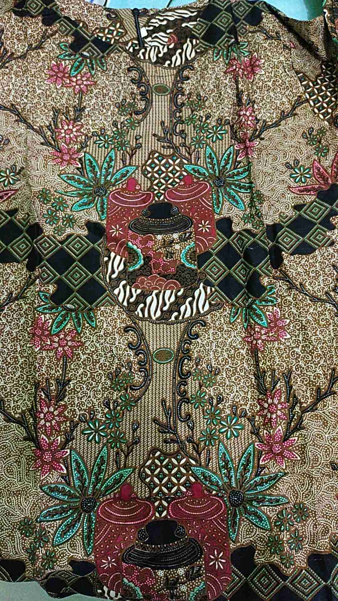 Samhadi Batik Blouse Blus Seragam Ecer Atasan Batik Wanita Formal Non Formal Batik Wanita M L Xl Xxl