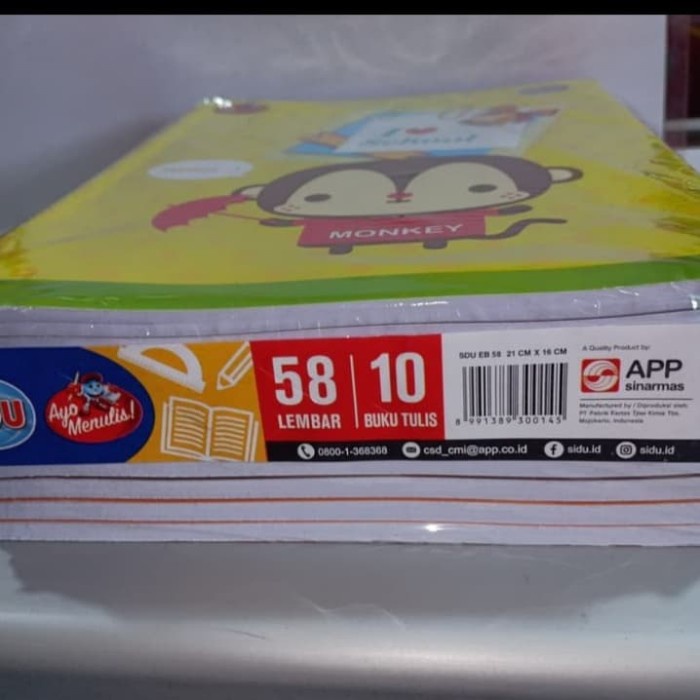 

Produk Unggulan Buku Tulis Sidu 58 Lembar (1Pack=Isi 10) Sale!!!