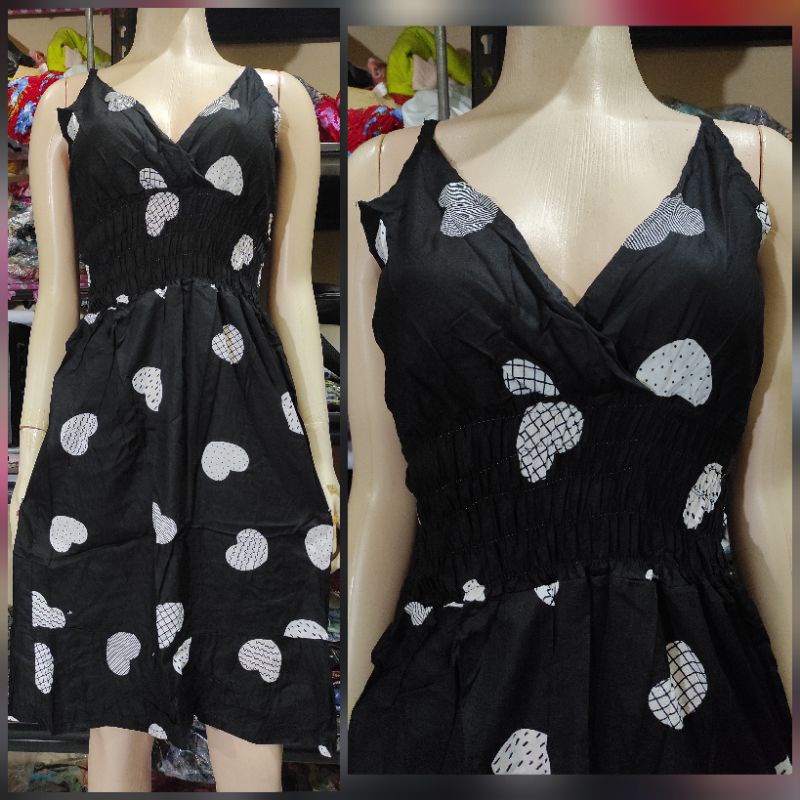 daster bali moza tali pendek ruffle LD 110-34