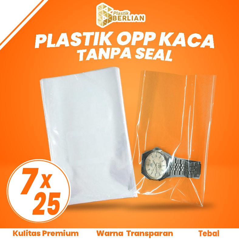 

Plastik Opp Kaca Tanpa Seal / Lem 7x25 cm Tebal Bening - 100 lbr