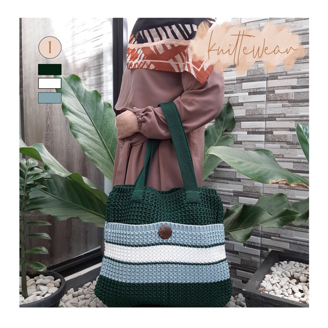 TOTEBAG RAJUT (GREEN SERIES)