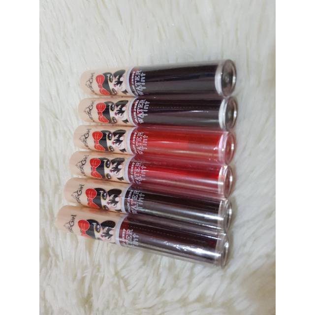 6pcs 90rb Liptint miss girl water tint