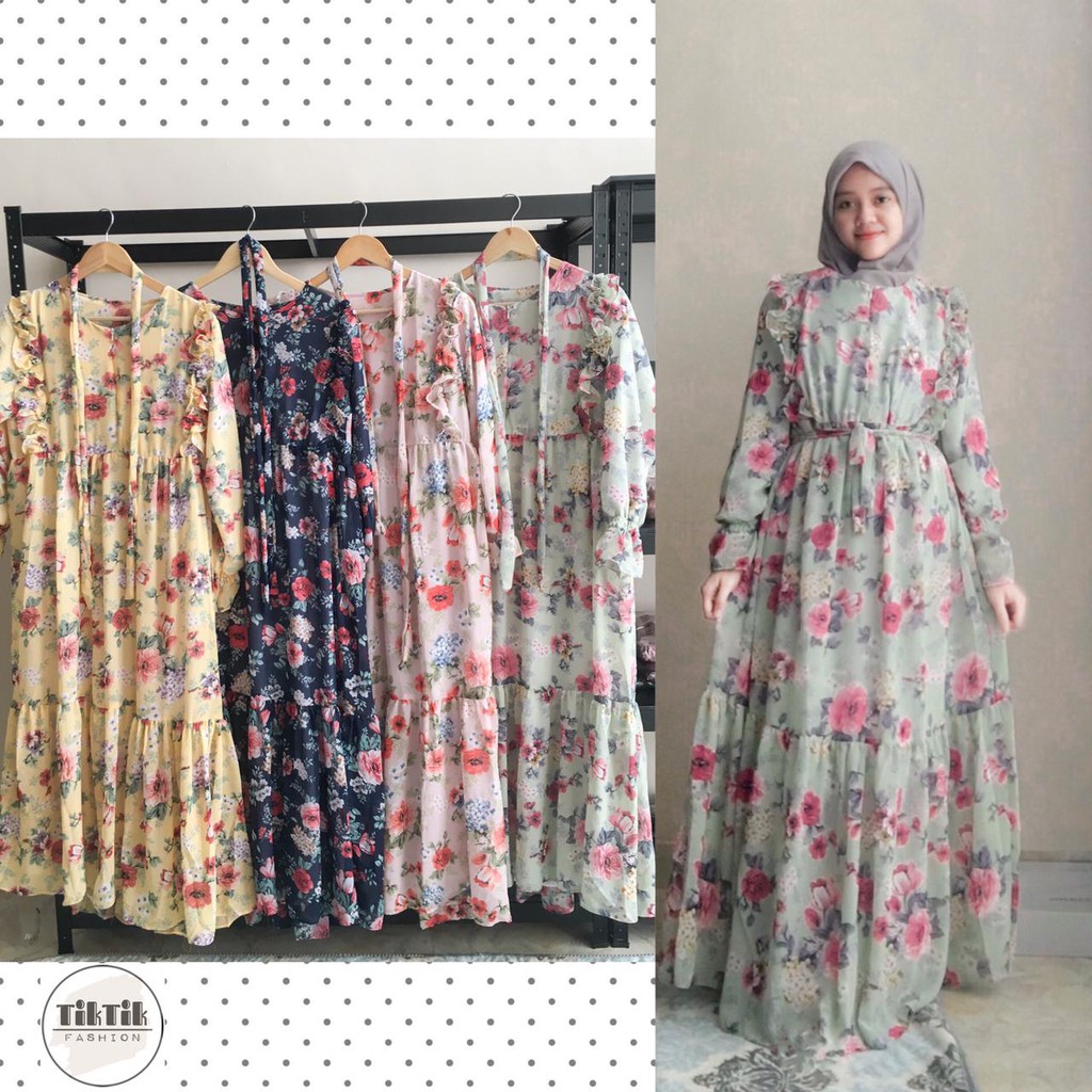 Fashion muslim gamis ceruty full furing