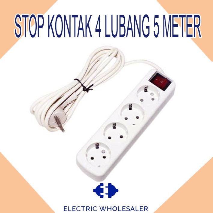 STOP KONTAK 4 LUBANG 5 METER