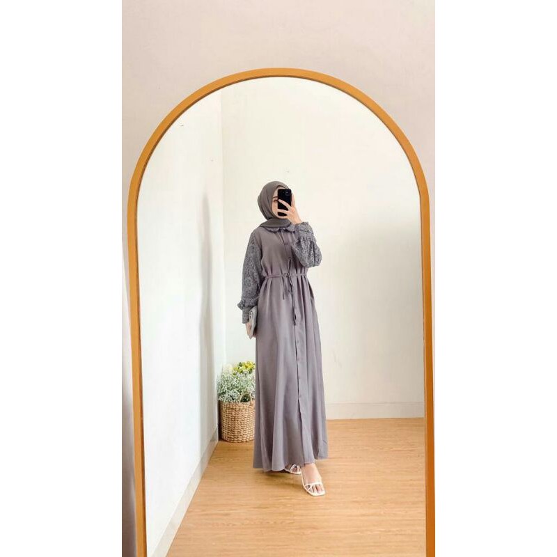 AzkiAAzkia Deess Queena Dress Ivory / Kenanga Dress / Vinta Dress / Azkia Abaya / abaya locana