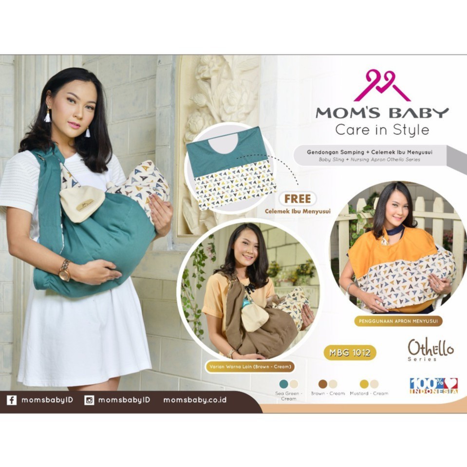 Gendongan Bayi Samping Moms Baby free celemek menyusui MBG1012