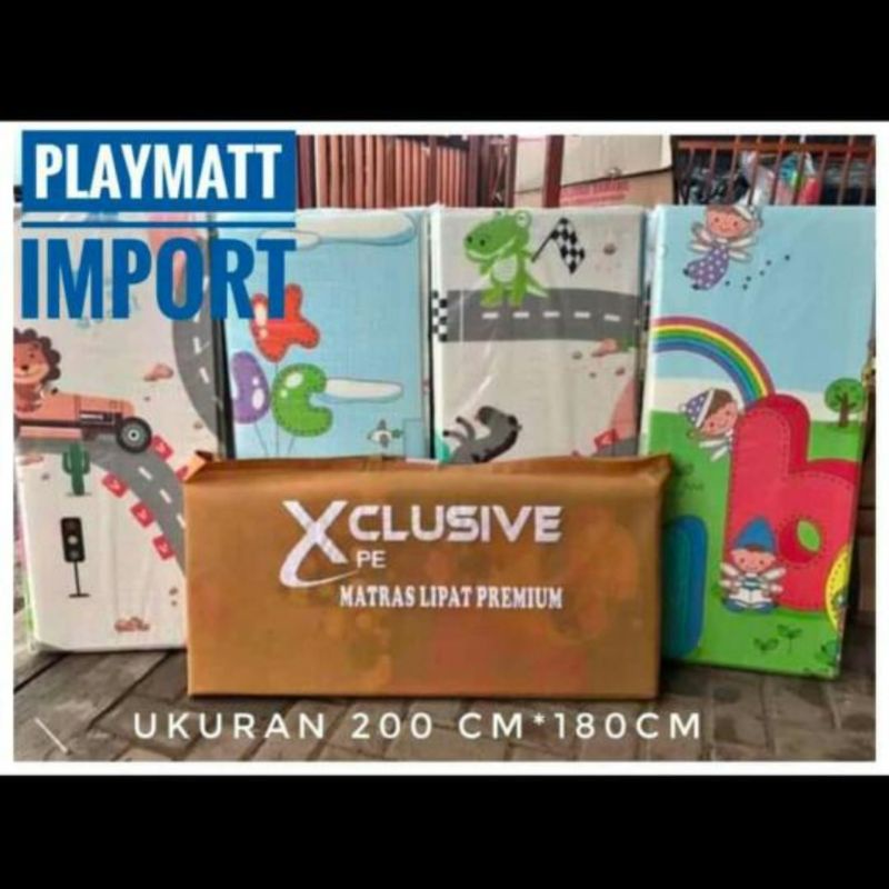 playmate/tikar lipat busa/matras import Xclusive ukuran besar(motif random)