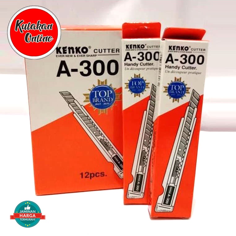 Cutter Kecil  Kenko A-300  / kater kecil Kenko A-300 (1 Pak isi 12 Pcs)