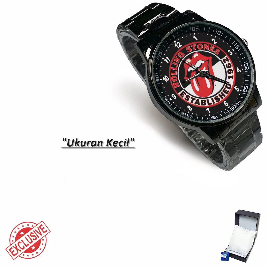 Jam Tangan Rantai Couple ROLLING STONES 1962 (Awesome)