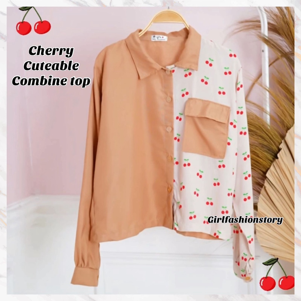 GFS CHERRY RAYON DIAMOND COMBINE TOP