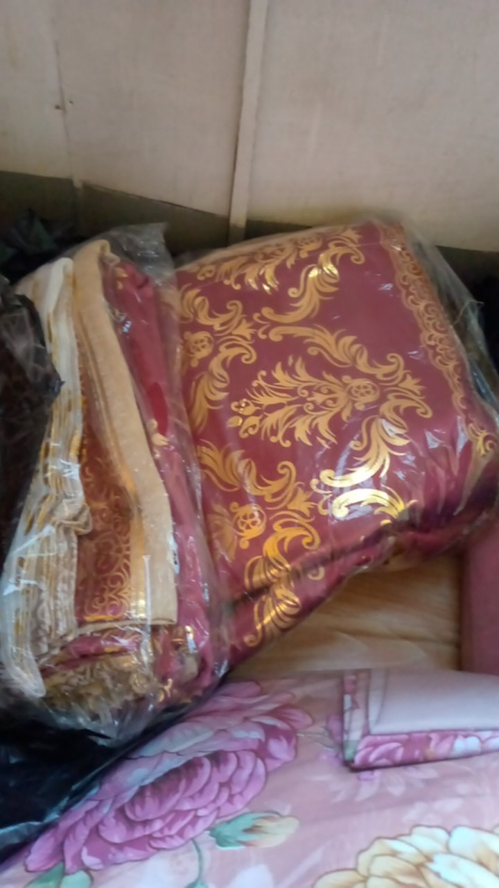 Gorden Blackout Tebal Print Emas Gordyn. .