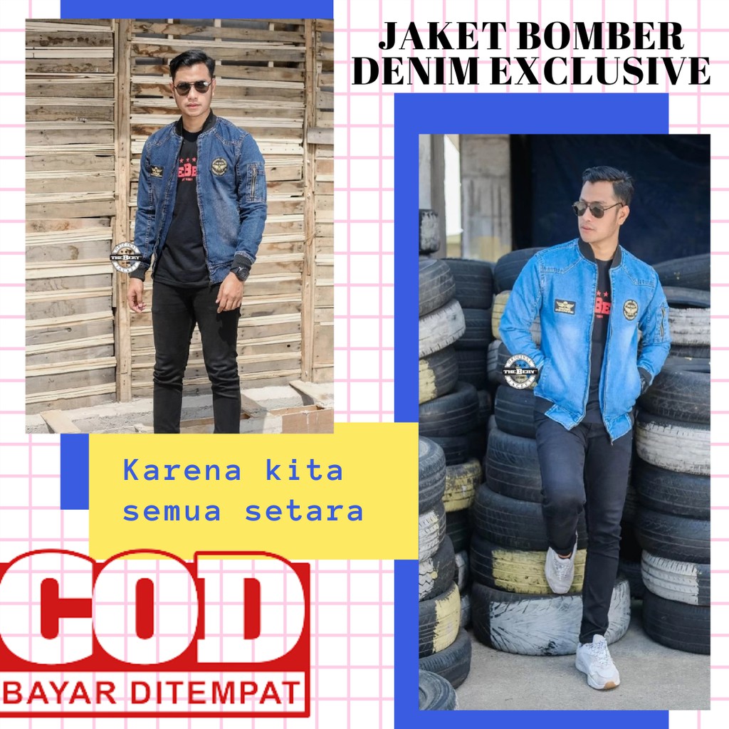 Jaket Jeans Levis Pria Model Bomber original BSG