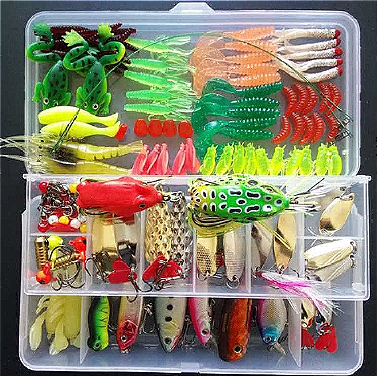 SATU SET UMPAN PANCING IKAN PALSU SOFT LURE MINNOW POPPER METAL JIG VIB SPOON MATA KAIL TREBLE HOOK