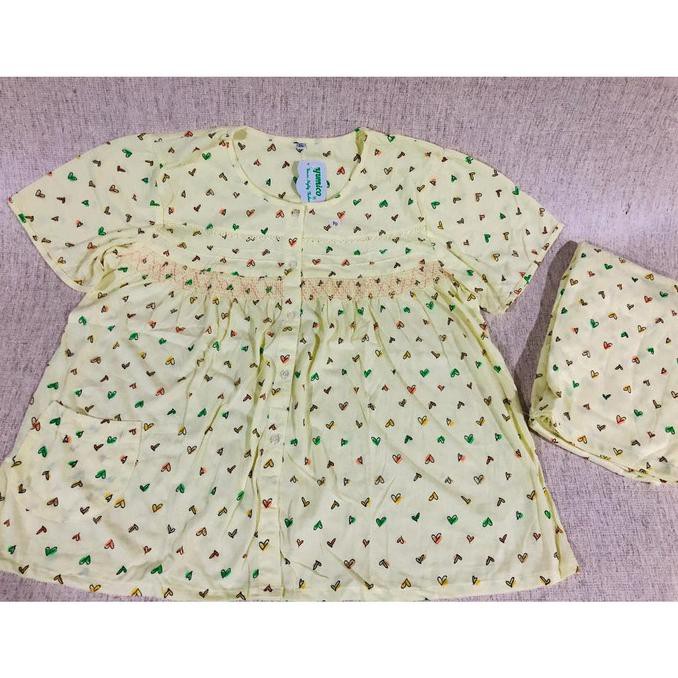 Yumico Baju Tidur Piyama Wanita Cewek Pajamas Kaos Tp - Hearty - Merah Muda Tokyoolshop_