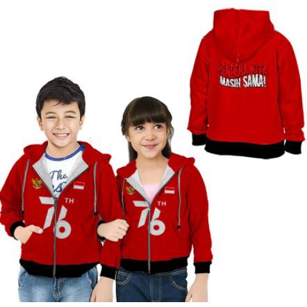 Product Custom Jaket Hoodie Fullprint Anak Murah HUT RI 76 MERDEKA 15