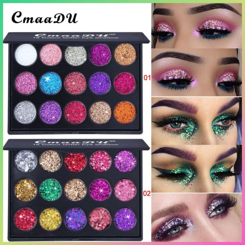 Medan Termurah Eyeshadow Diamond High glossy 15 colors Cmaadu