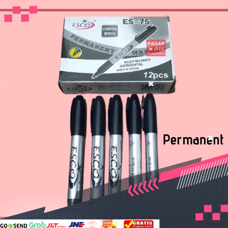 

[GROSIR} WeStore Spidol Permanen Marker Murah ESCO (1PCS)