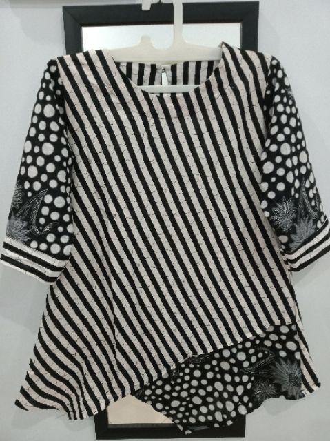 Batik Dolby Dolbi Dobby Doby Tenun Sutra Tulis Katun Atbm Baron Atasan Batik Wanita Sogan Srg308