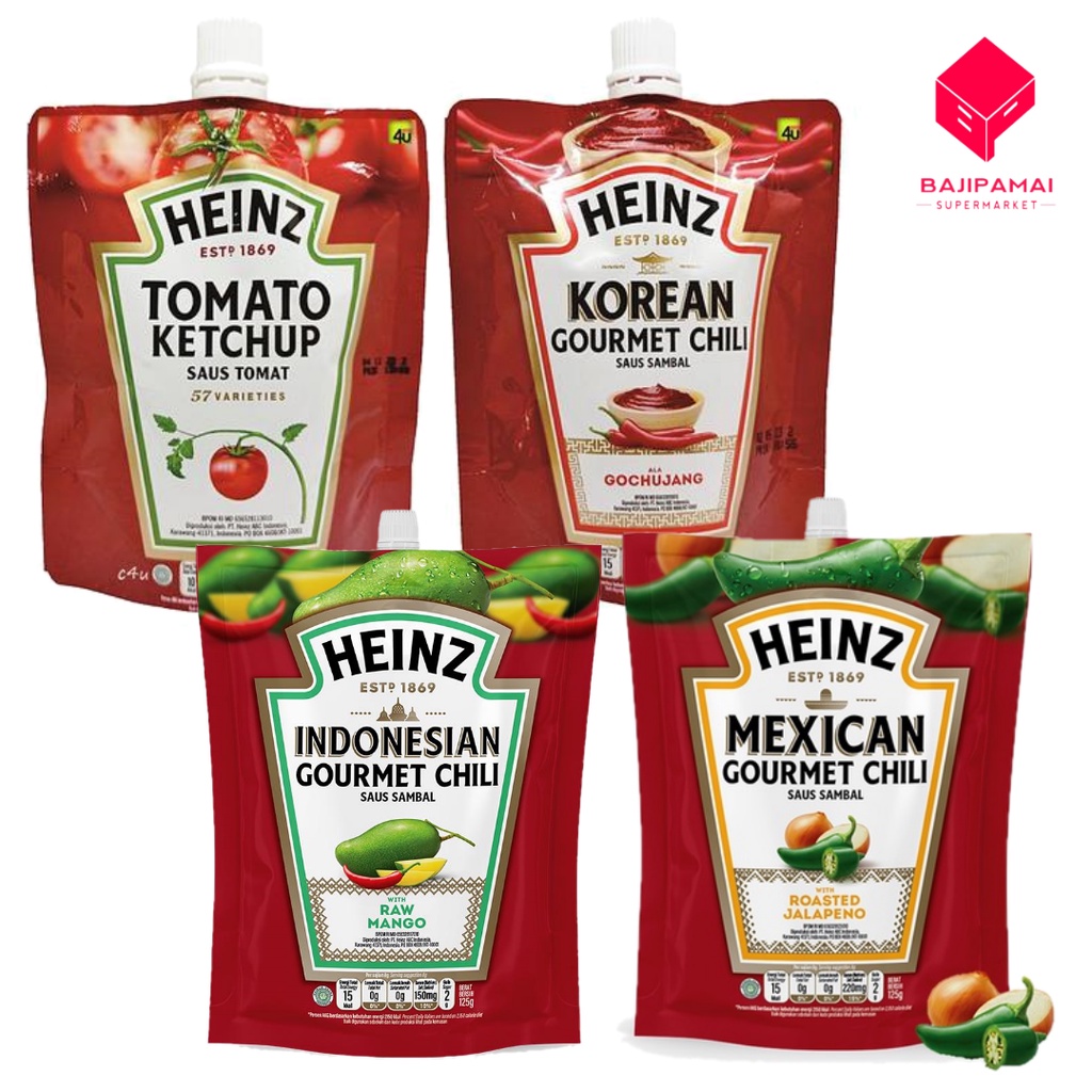 

Heinz - World Famous Sauce - Pouch Kecil 125g