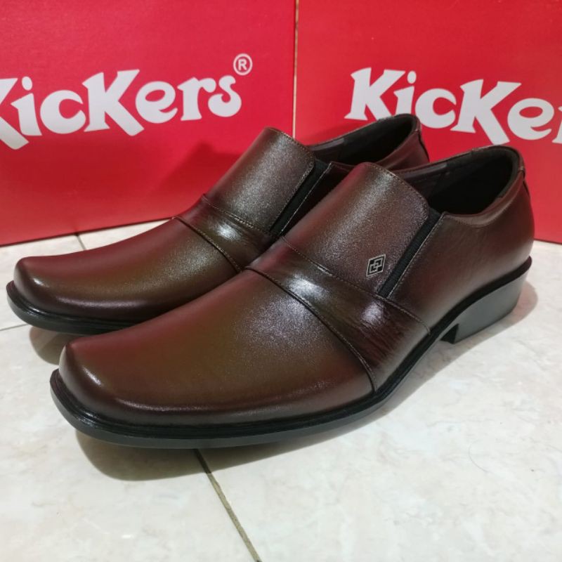 Kickers Sepatu Pantofel Pria Bahan Kulit Asli Sepatu Formal Kantoran Elegan Kode PX17