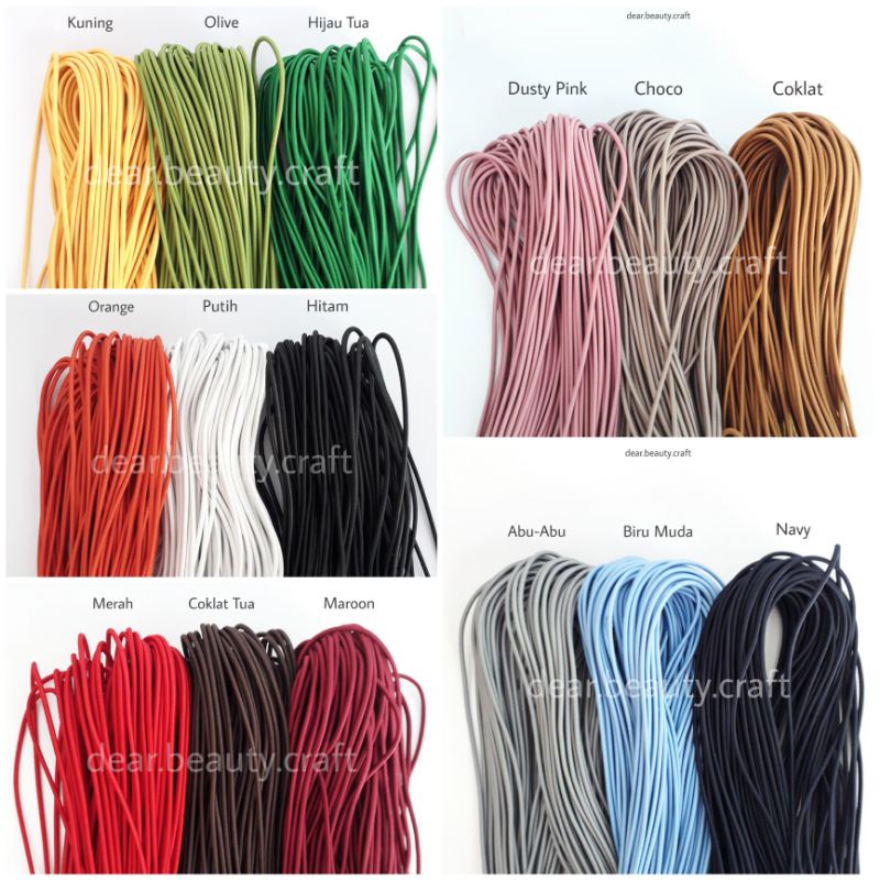 Tali Elastis 3mm - Tali Karet 3mm - Tali Kalung Masker