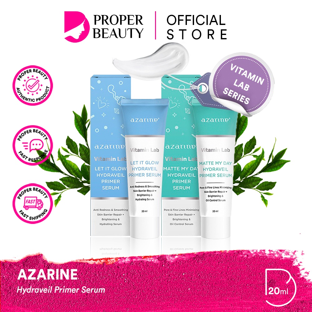 AZARINE Hydraveil Primer Serum Indonesia / Vitamin Lab Cleanser Toner Essence Lip Cream Mask Nail