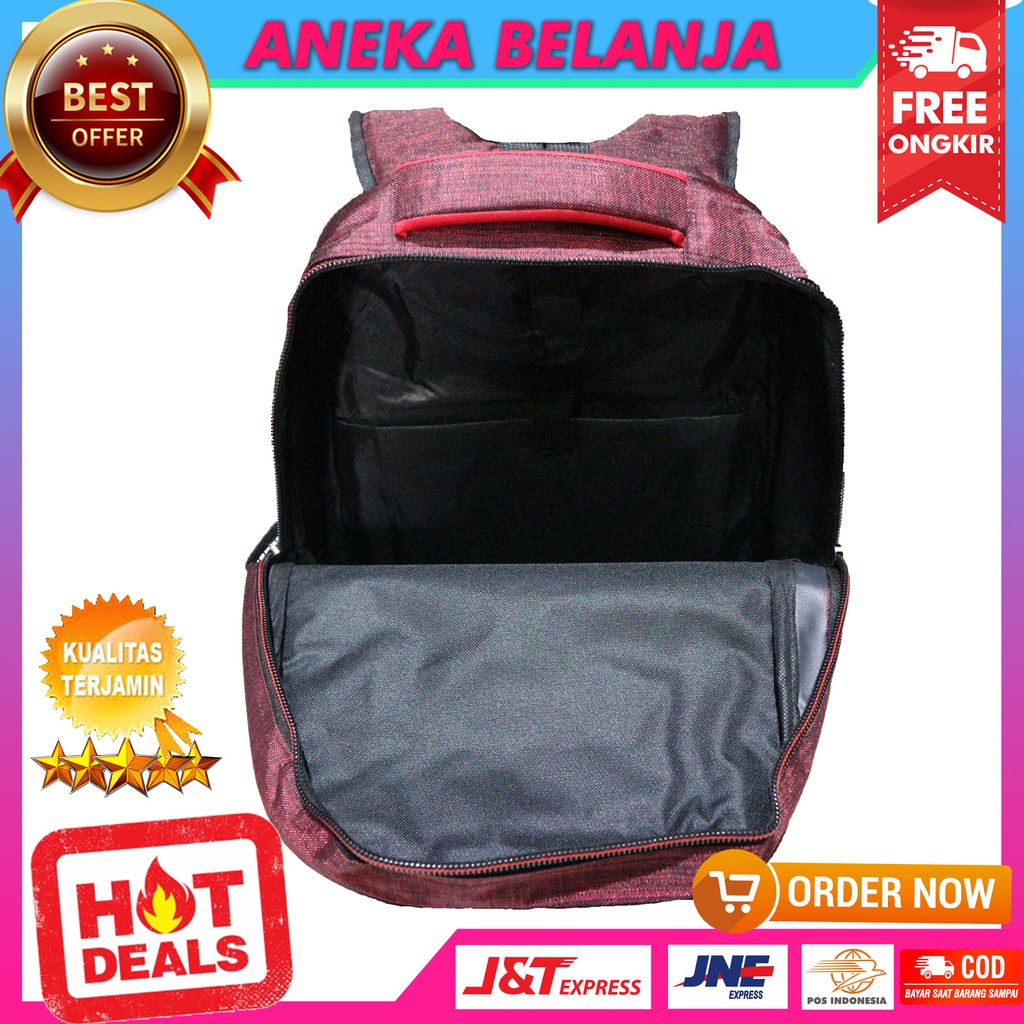 Tas Alfito Rumput Coklat Merah Backpack SD SMP SMA Kuliah Seminar Diklat Berkualitas