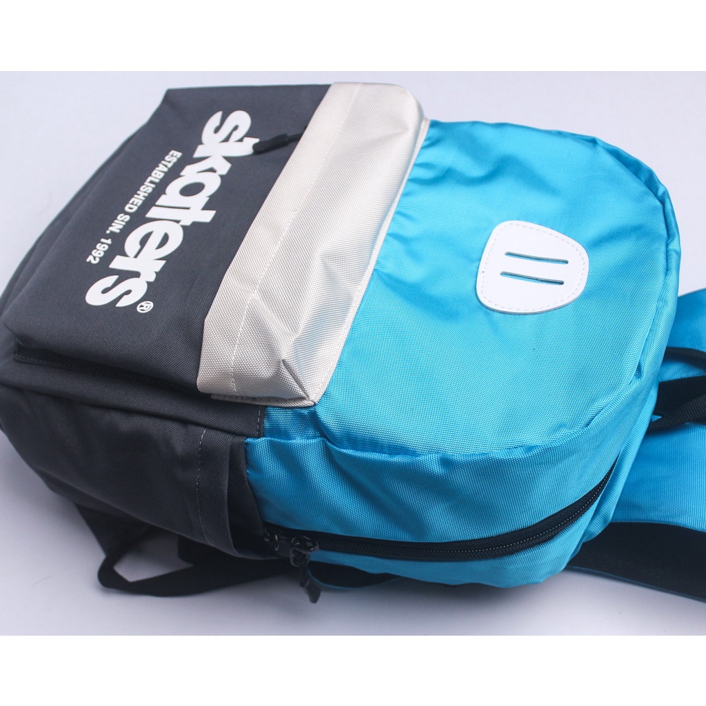 TAS RANSEL SKATERS VG069 BIRU PUTIH ABU