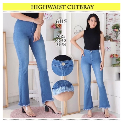 Celana High waist Cutbray Rawis . Celana HW cutbray Rekomendasi Influencer Afiliator Tiktok Viral COD