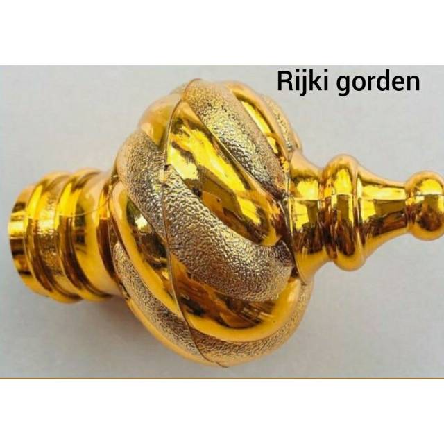 End cup tutup rel batang gorden rollet korden murah warna gold