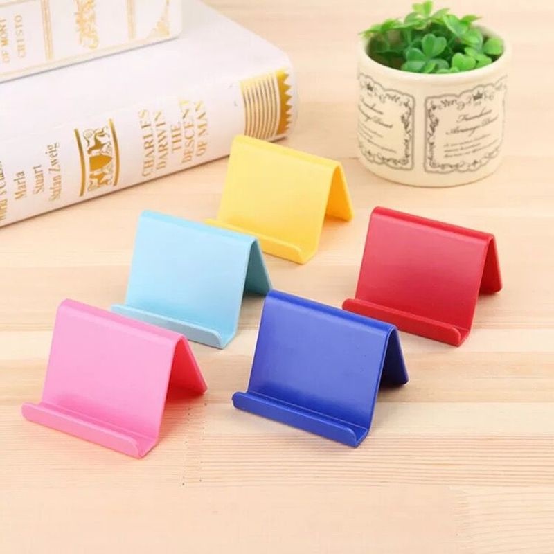 1Pc Random Color Plastic Desktop Phone Holder / Portable Tablet Mobile Phone Stand